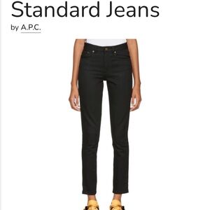 A.P.C. High Standard worn black Denim Jeans